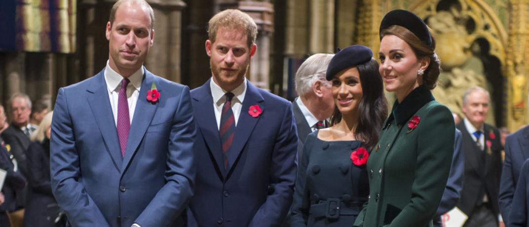 Πρίγκιπας Γουίλιαμ, Πρίγκιπας Χάρι, Μέγκαν Μαρκλ, Κέιτ Μίντλετον, Νοέμβριος 2018- AP Images