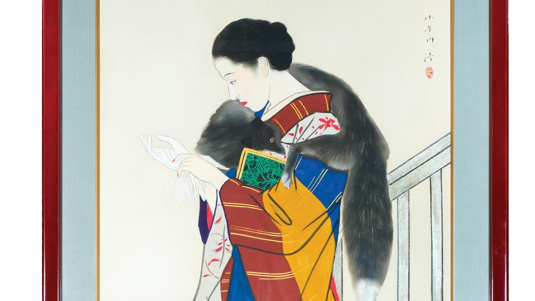 γυναικα με κιμονό σε πίνακα