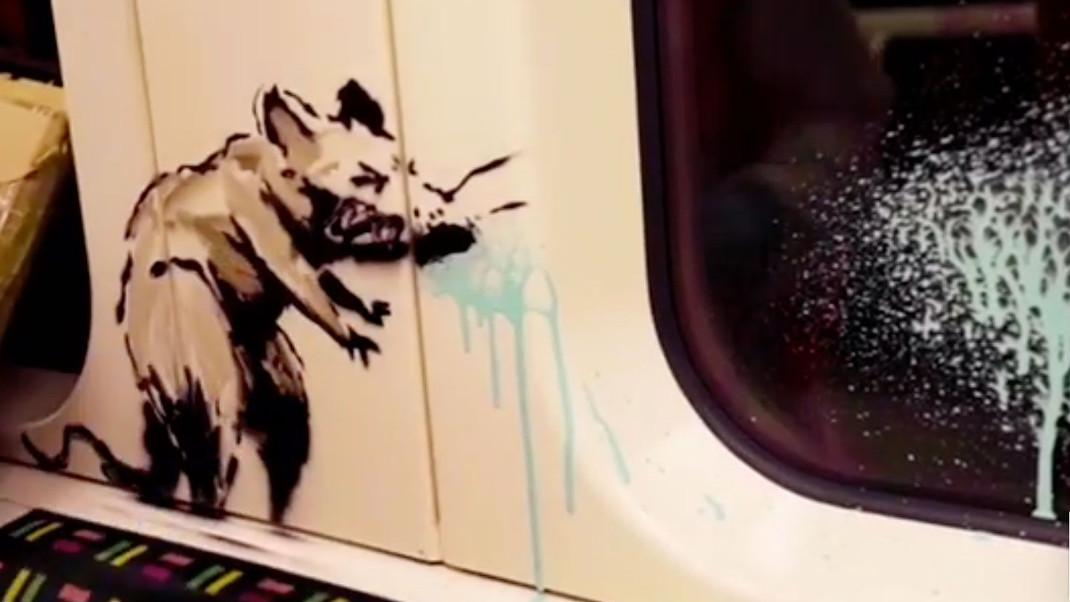 γκράφιτι Banksy στο μετρό του Λονδίνου