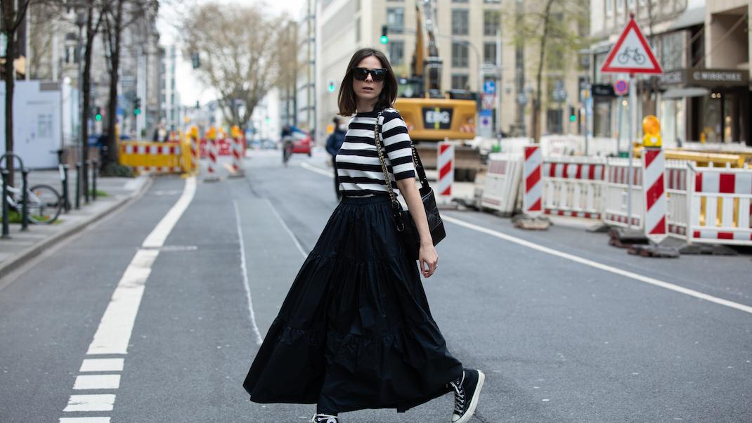 Woman Stripes street style 