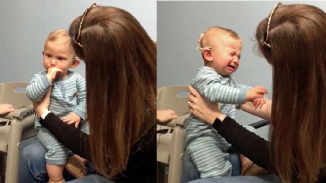 Μωρό με προβλήματα ακοής ξεσπά σε κλάματα όταν ακούει τη μητέρα του για πρώτη φορά [βίντεο]  | 0 bovary.gr