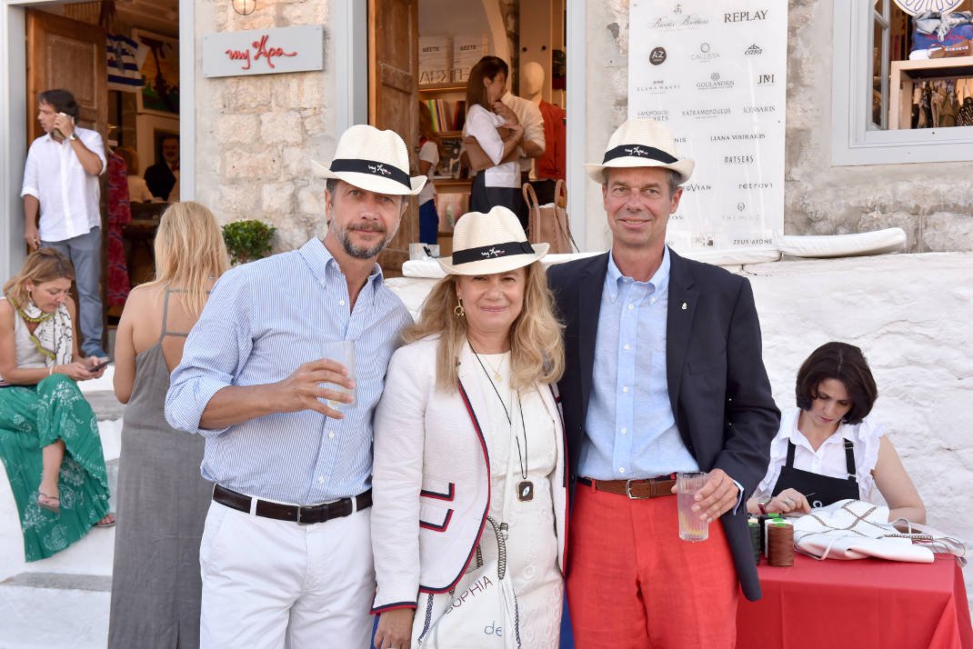 Luca Gastaldi (CEO Brooks Brothers), Σοφία Βαχάρη - Τσουβελεκάκη, Michael Kannenberg (Yacht Club Monaco)