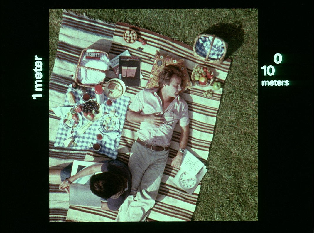 Film Still, Powers of Ten: A Film Dealing With the Relative Size of the Universe, and the Effect of Adding Another Zero, Charles and Ray Eames, 1977