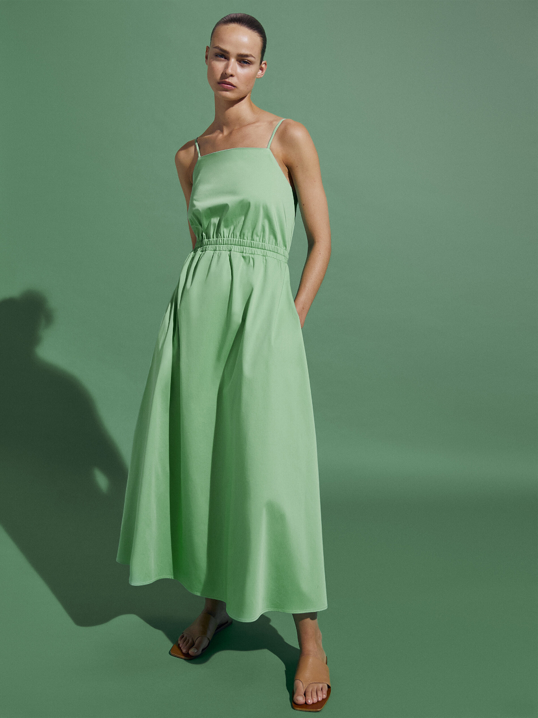 πράσινο φόρεμα Massimo Dutti