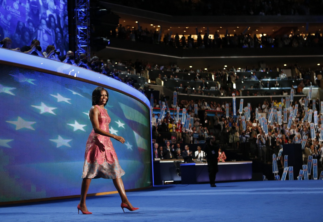 Η Μισέλ Ομπάμα με φόρεμα Tracy  Reese το 2012