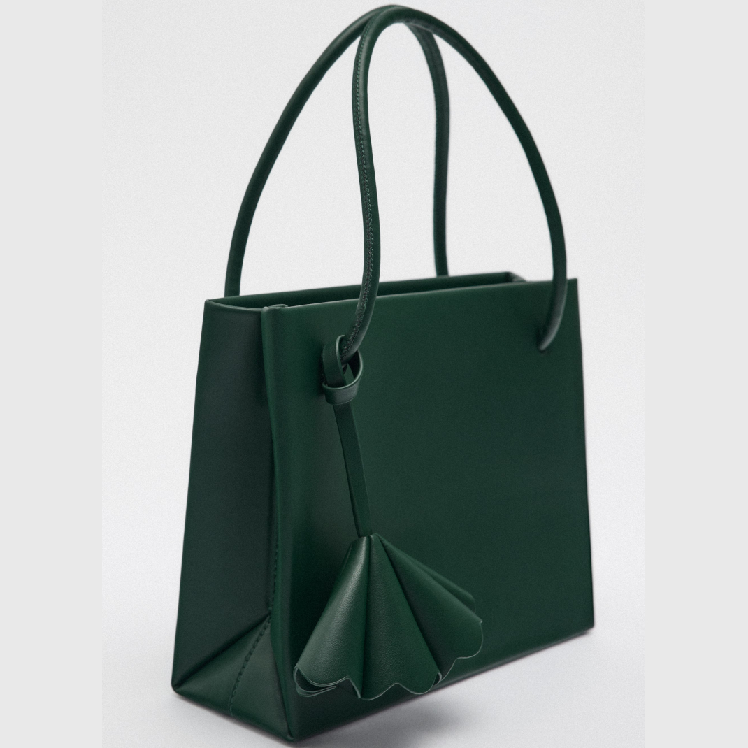 πράσινη τσάντα από τα Zara