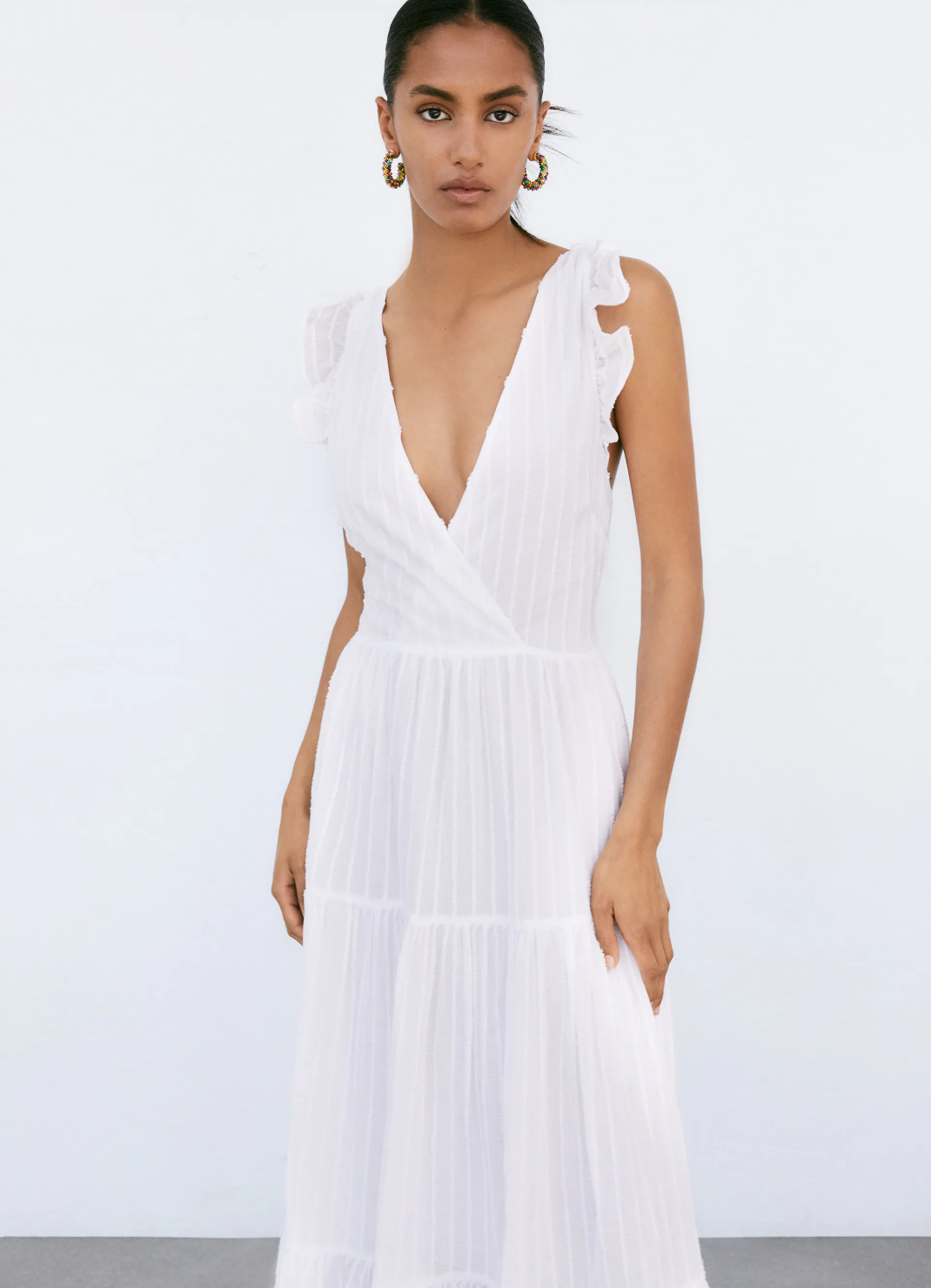 λευκό φόρεμα Zara