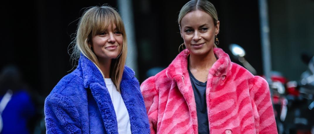 γυναίκες με γούνινα παλτό στην εβδομάδα μόδας