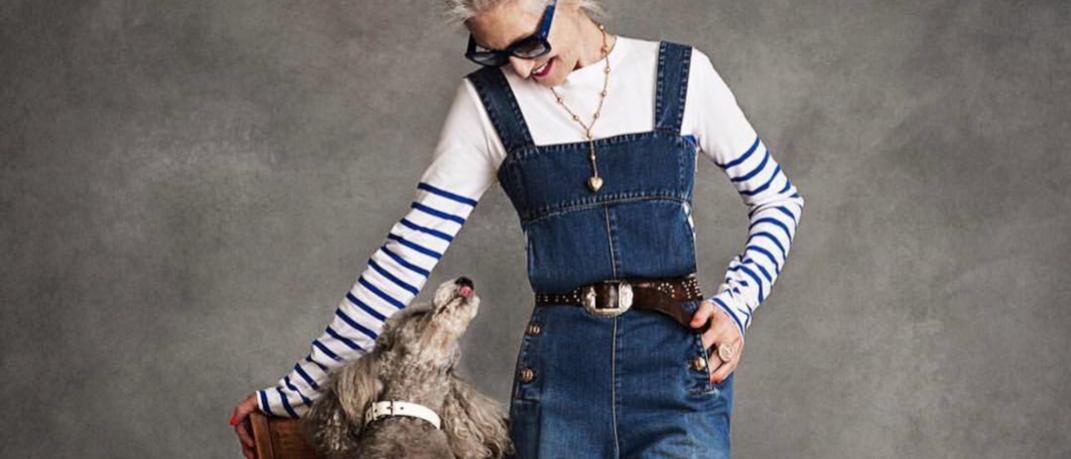 Linda Rodin and her dog Winks