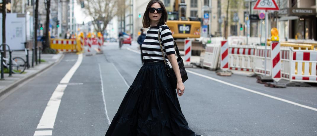 Woman Stripes street style 