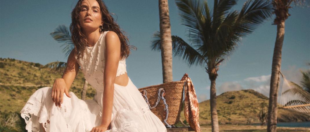 Woman on the beach summer dress 