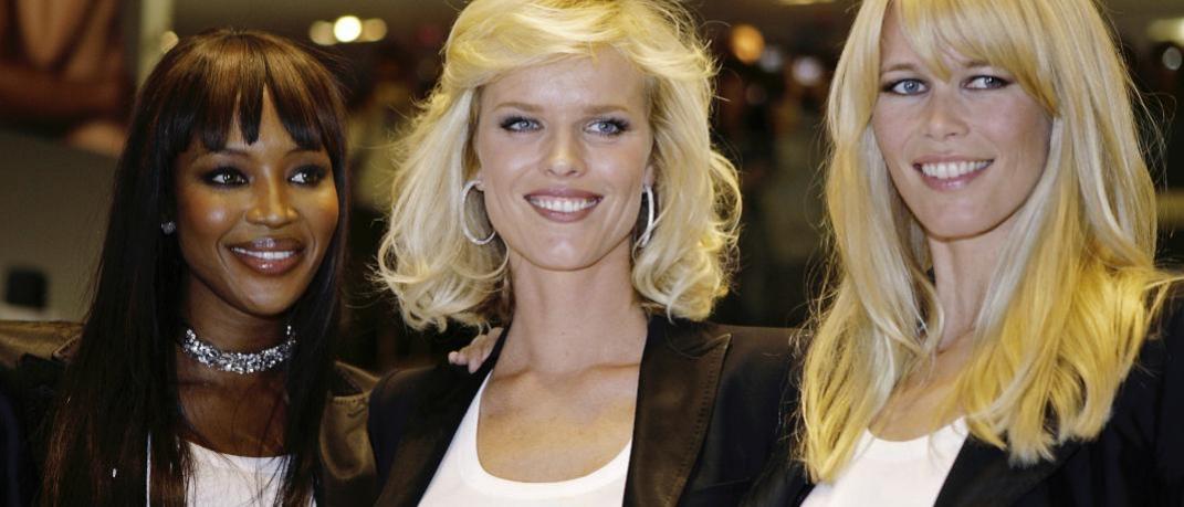 Naomi Campbell, Eva Herzigova και Claudia Schiffer/Φωτογραφία: ΑP images