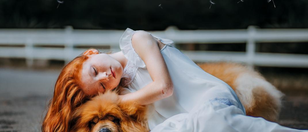 Girl and dog