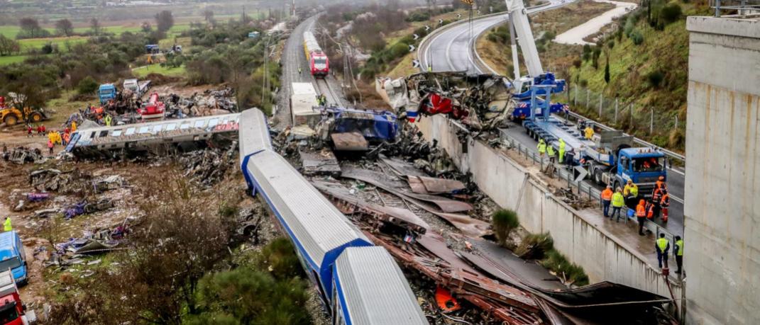 Η σύγκρουση των δύο τρένων στα Τέμπη