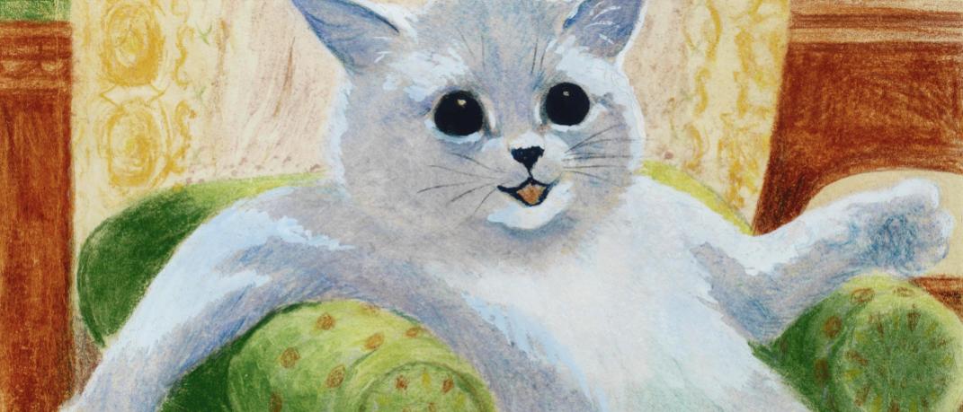 πίνακας του Louis Wain με γάτα