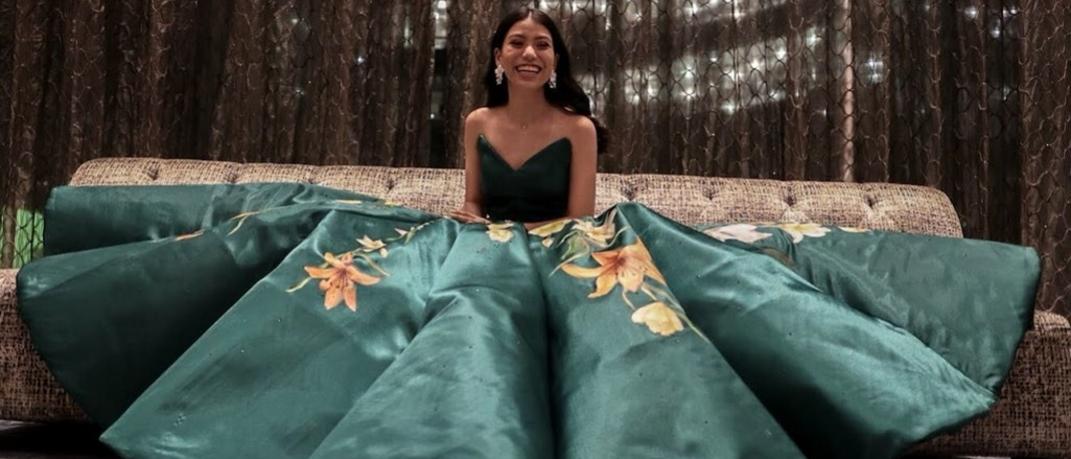 17χρονη έραψε το φόρεμά της για την αποφοίτηση, Φωτογραφία: ciara gan/twitter 