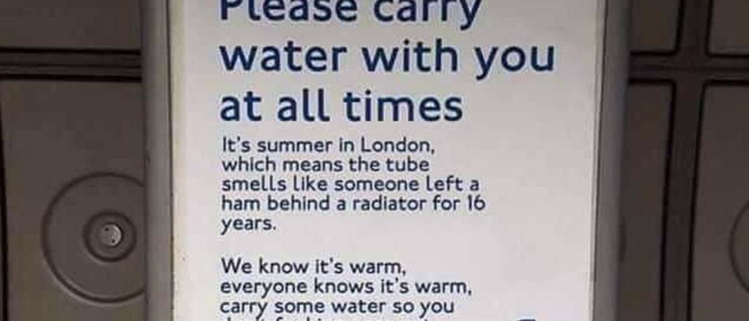 Η viral ανακοίνωση στο μετρό του Λονδίνου: «Παρακαλούμε να φοράτε αποσμητικό γιατί μυρίζετε άθλια» | 0 bovary.gr