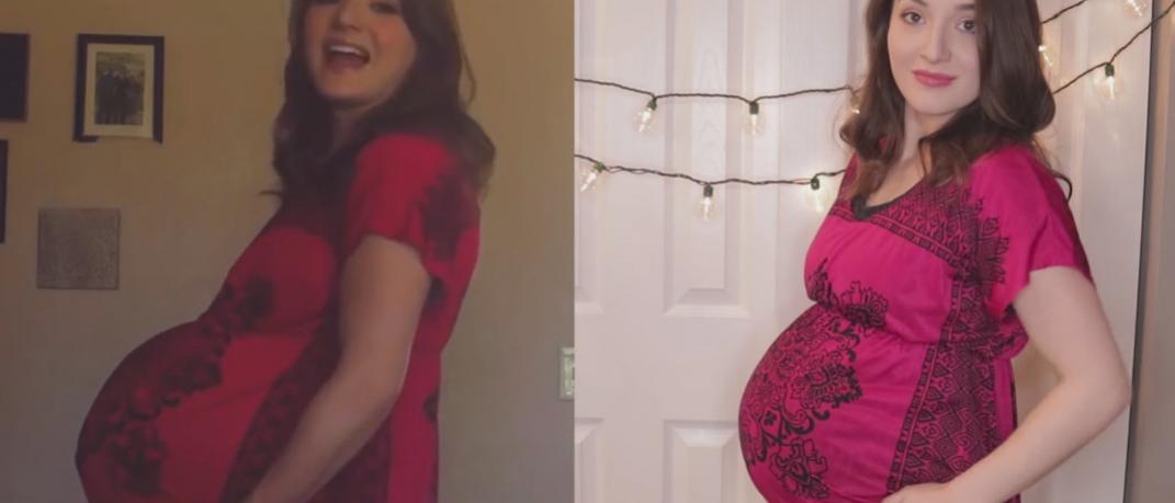 Viral η απίθανη εικόνα γυναίκας σε δύο εγκυμοσύνες -με δίδυμα και με ένα παιδί  | 0 bovary.gr
