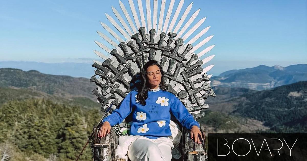 In Polyani Eugenia Samaras's first trip of 2024 – photos on the Iron Throne of Game of Thrones