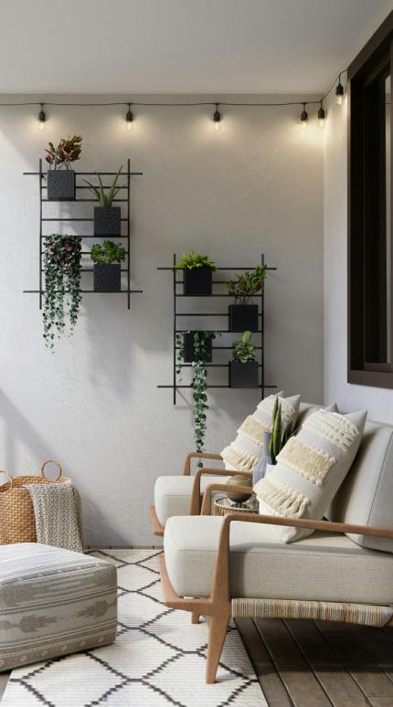 Κρεμαστές ζαρντινιέρες και έπιπλα που ταιριάζουν στον χώρο της βεράντας μπορούν να χαρίσουν ανανέωση/ Φωτογραφία: Unsplash