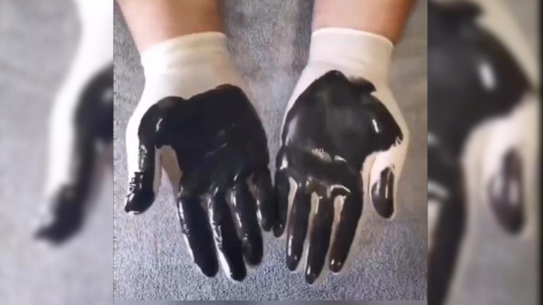Χέρια με γάντια