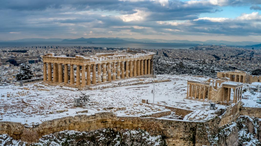 Χιονισμένη Αθήνα 