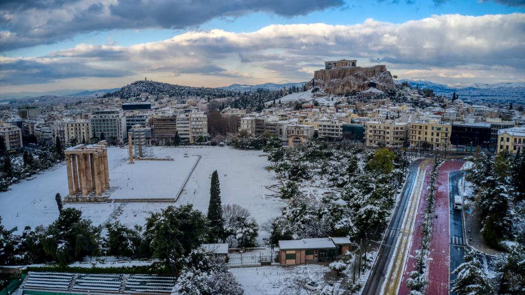 Χιονισμένη Αθήνα 