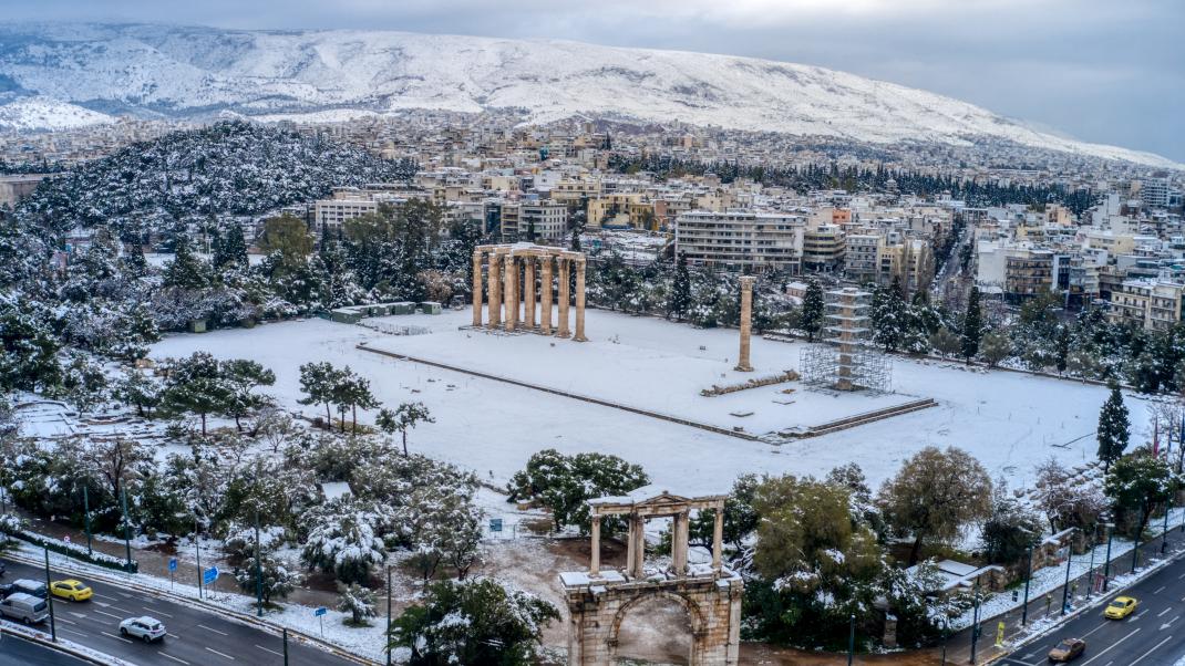 Χιονισμένη Αθήνα 