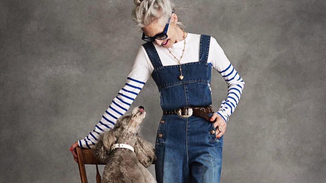 Linda Rodin and her dog Winks