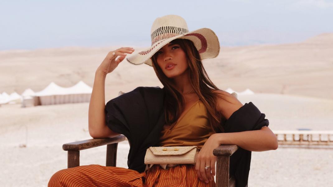 Woman summer style straw hat