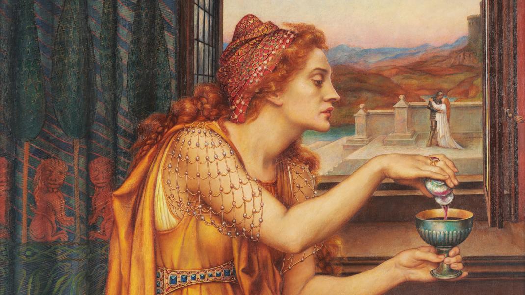 The Love Potion is a 1903 painting by Evelyn De Morgan