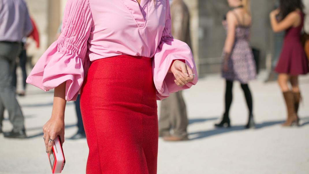 Pink and Red Street Style