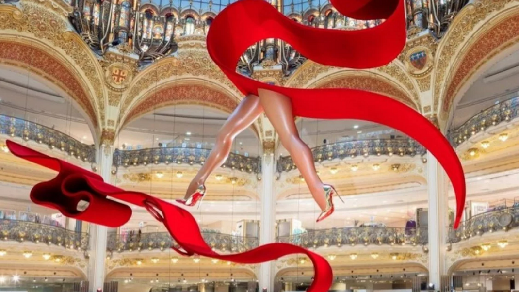 O Christian Louboutin στόλισε το Galeries Lafayette / Φωτογραφία: Instagram