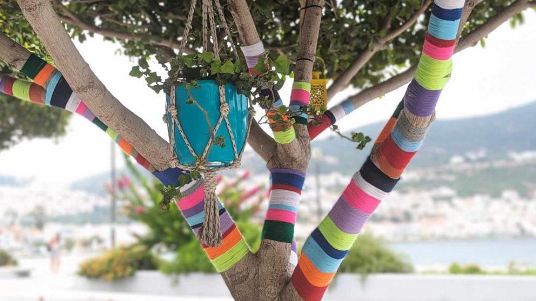 Τι είναι τα «Ίχνη Χρώματος» που έντυσαν με χρωματιστές κλωστές τα δέντρα της πόλης