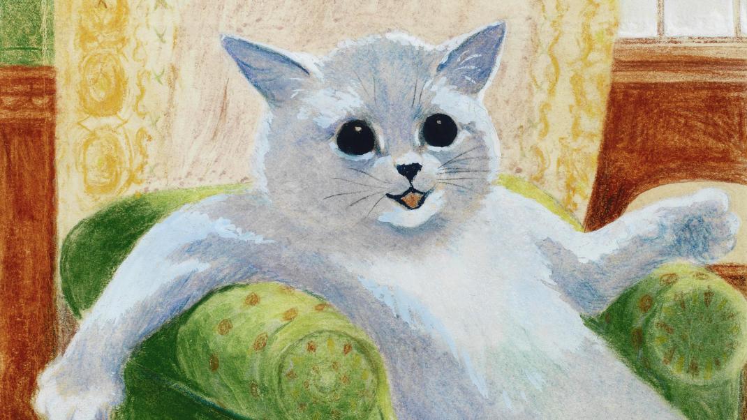 πίνακας του Louis Wain με γάτα