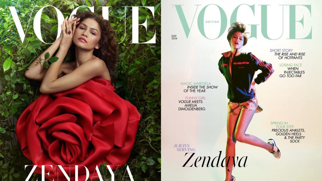 Η Zendaya στις δύο Vogue 