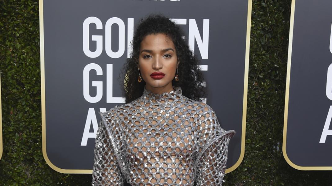 H Indya Morre στα Golden Globe Awards, Φωτογραφία: ΑP images/Jordan Strauss