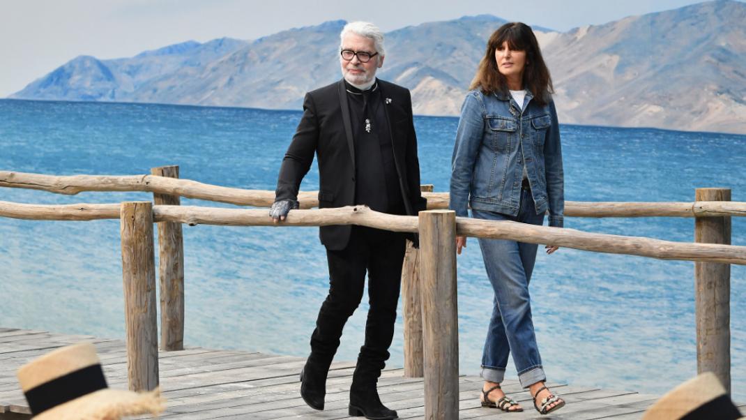 O Karl Lagerfeld και η Virginie Viard. Φωτογραφία: Pascal Le Segretain/Getty Images