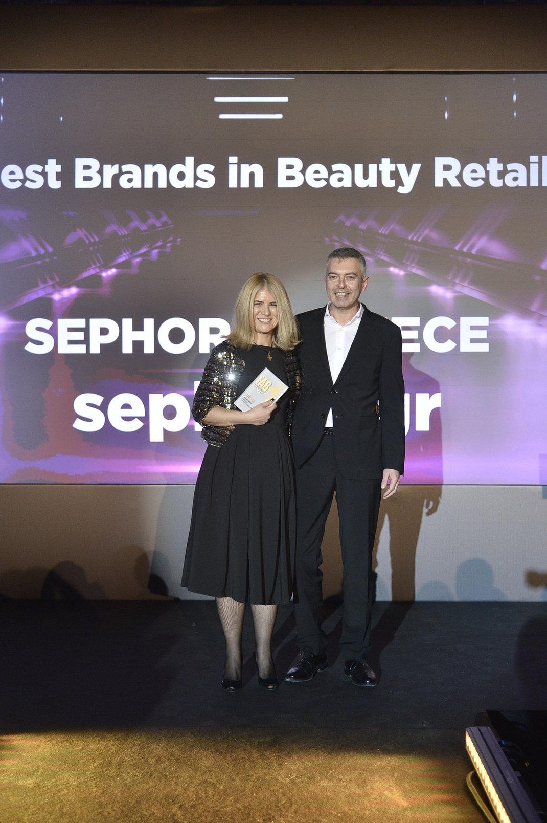 Ζωή Πυθαρούλη, Communications Manager Sephora και Γιώργος Βερύκιος, Γενικός Διευθυντής Sephora