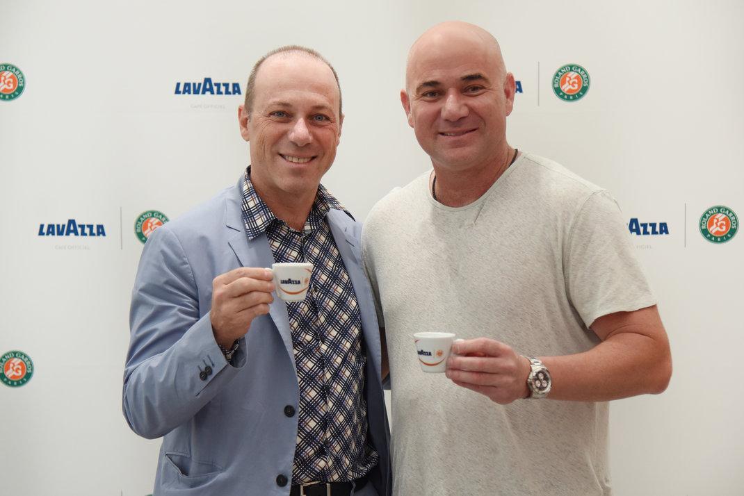 Giuseppe Lavazza, Αντιπρόεδρος του Ομίλου LAVAZZA & Andre Agassi, Αντισφαιριστής