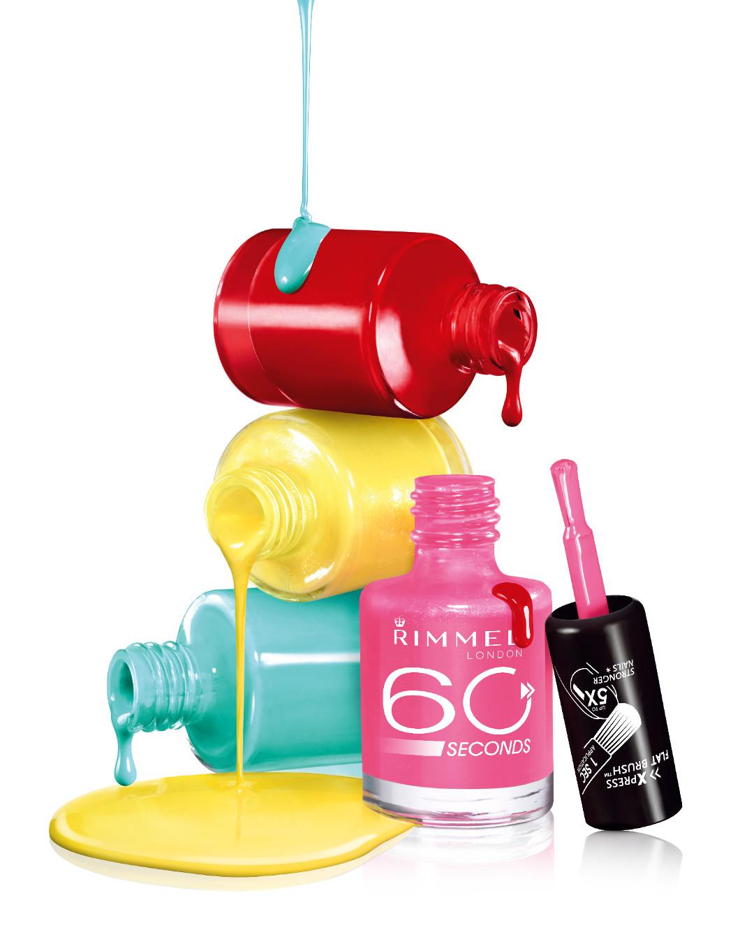 Rimmel, 60 seconds Shine με φόρμουλα που συνδυάζει προστασία, περιποίηση και χρώμα. Η νέα άφιξη στη χώρα μας 3 se 1 που συνδυάζει βάση, χρώμα και glossy top coat