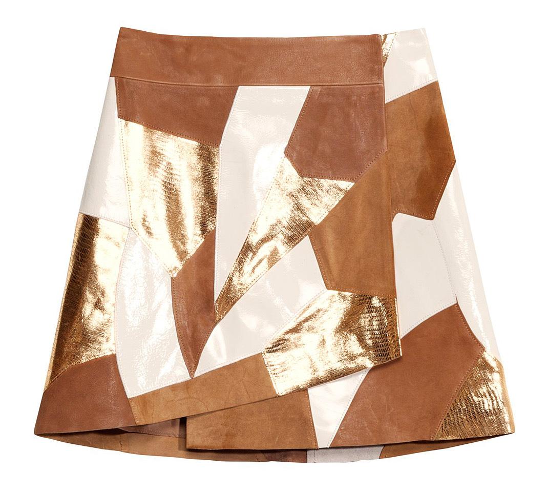Rodarte Χ & Other Stories, Patchwork Leather Miniskirt