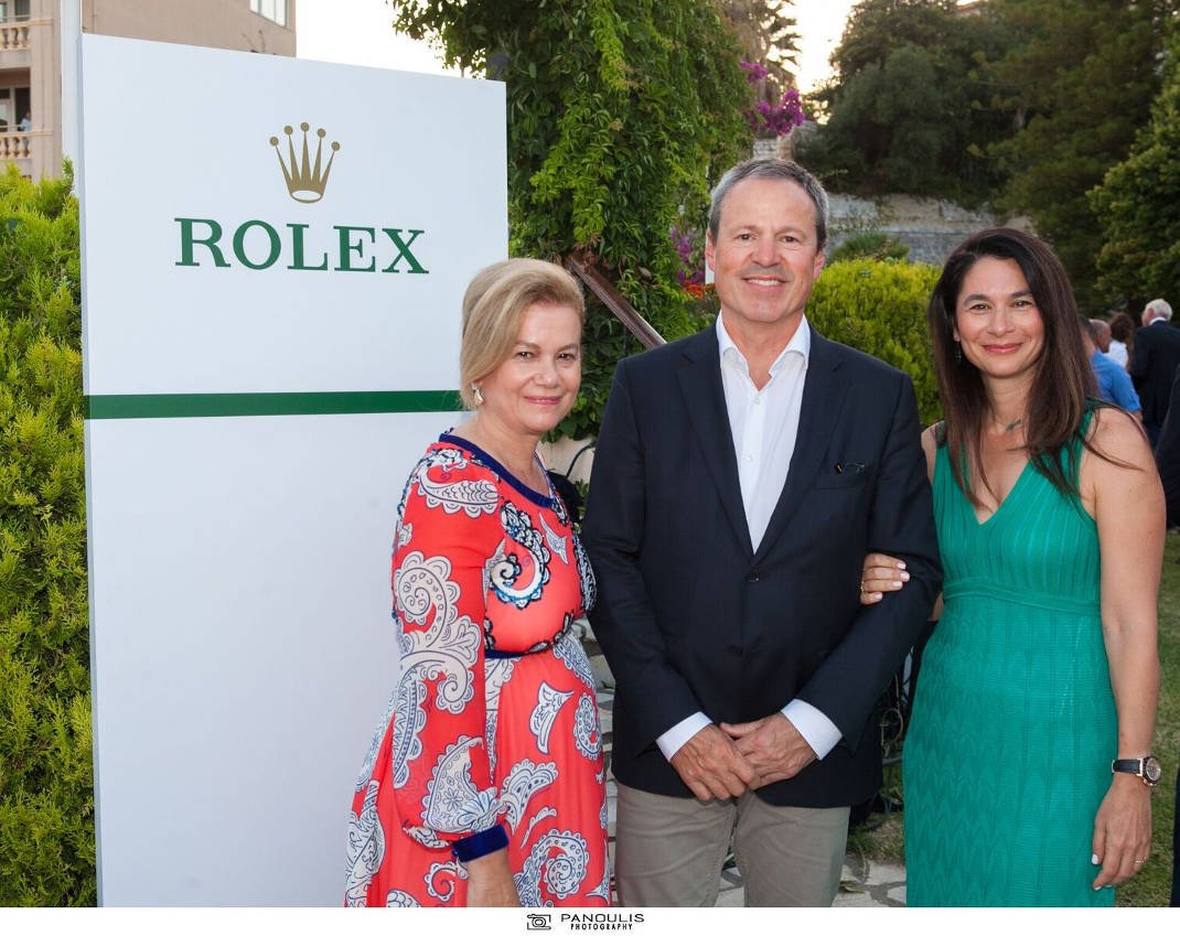 Σοφία Βαχάρη-Τσουβελεκάκη, Yann Du Pasquier (Rolex Area Manager), Ηρώ Βαχάρη-Καμπάνη
