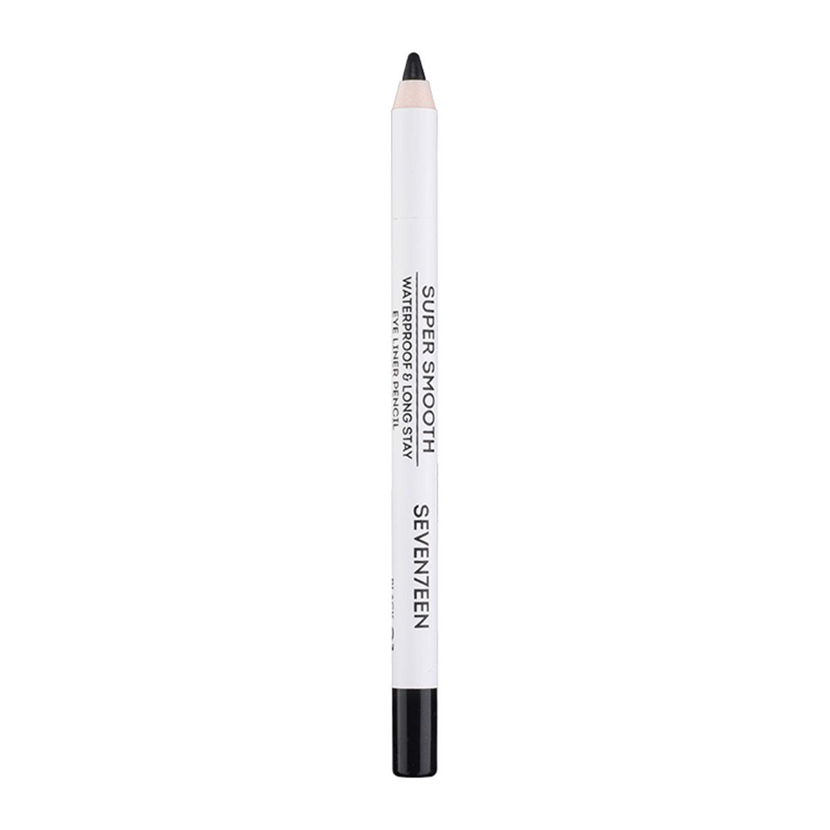  Supersmooth Waterproof Eye Liner Pencil, απόχρωση 01 Black Velvet, Seventeen 