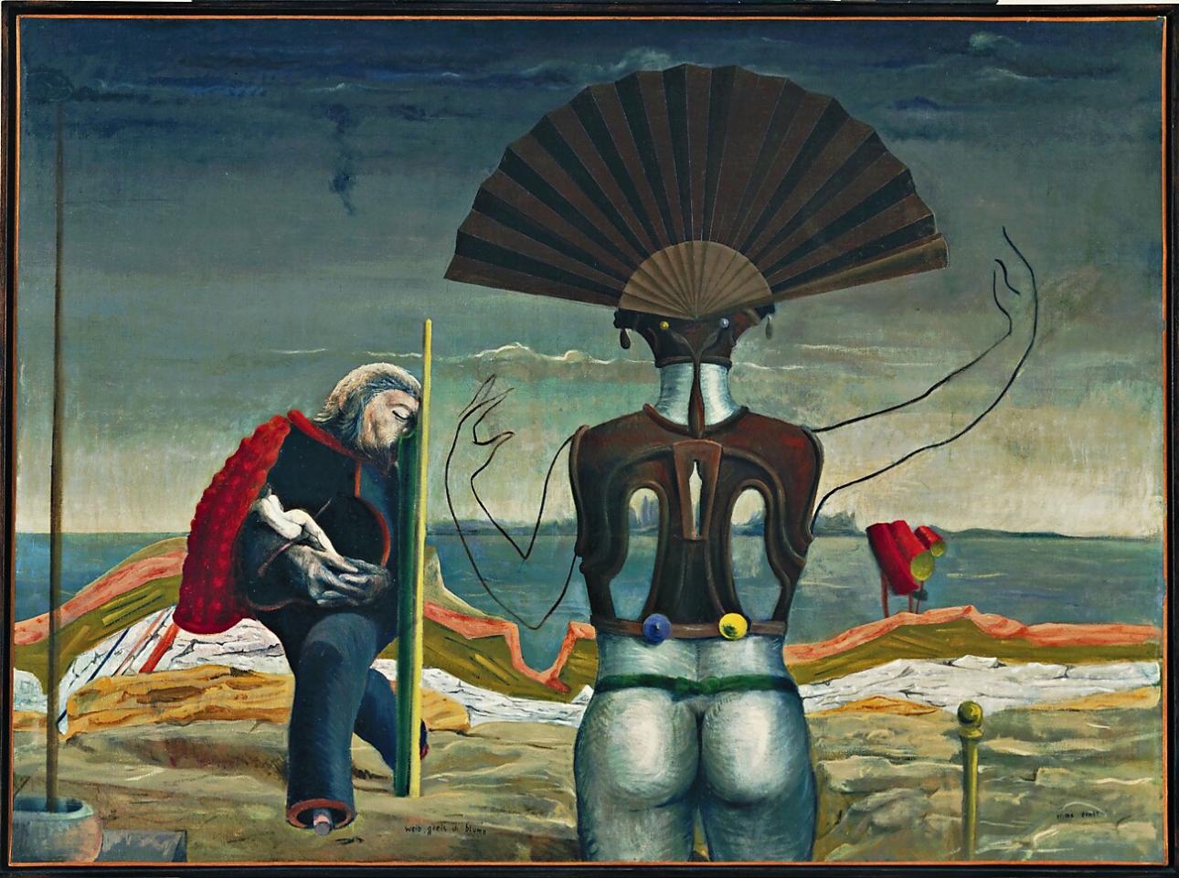 Το έργο του Max Ernst «Γυναίκα, γέρος και λουλούδι» (1923)/Φωτογραφία: Kunsthalle Hamburg