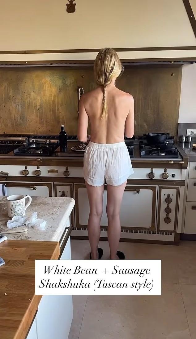 Η Γκουίνεθ Πάλτροου μαγειρεύει topless στην κουζίνα της/ Φωτογραφία: Instagram/ @gwynethpaltrow