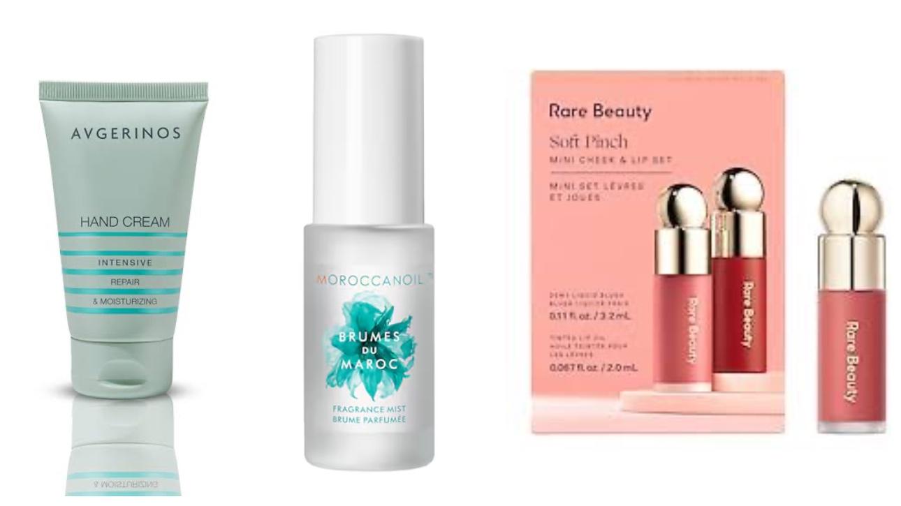 Avgerinos Hand CreamMoroccan Oil PerfumeRare Beauty Soft Pinch