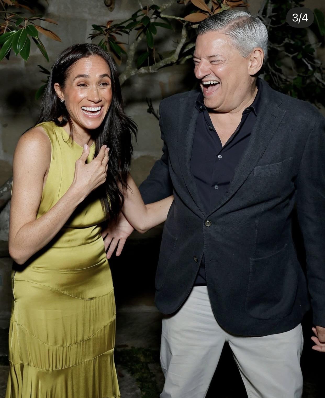 H &nbsp;Μέγκαν Μαρκλ με τον Τεντ Σαράντος Φωτογραφία:  Netflix