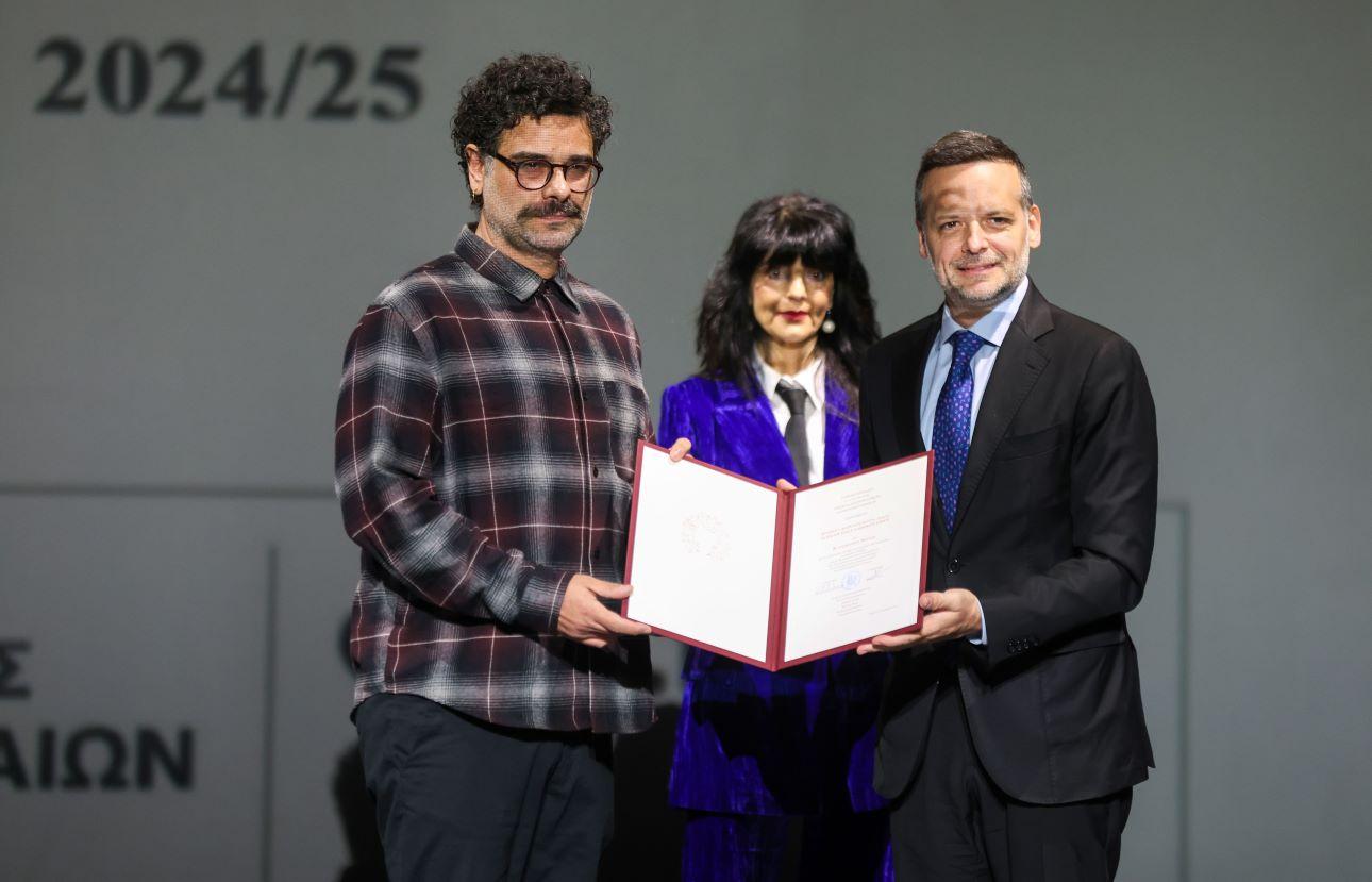 Ο Κωνσταντίνος Δέλλας και ο δήμαρχος Αθηναίων, Χάρης Δούκας/ Φωτογραφία: NDP Photo Agency 