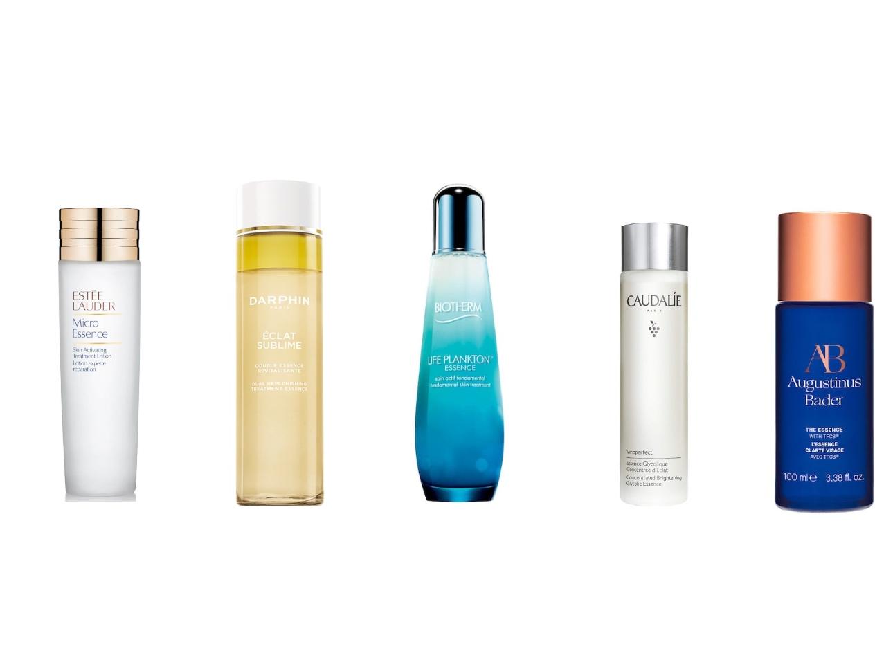 Estée Lauder Micro EssenceDauphin Eclat SublimeBiotherm Life Plankton EssenceCaudalie VinoperfectAugustinus Bader The Essence